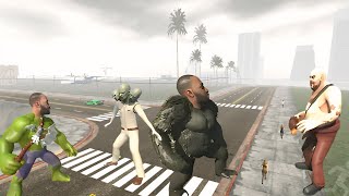 Franklin Vs 3 Head Zombie Police Franklin Vs Giant Mr Meat Fight in Indian bikes driving 3d [upl. by Nivlad357]