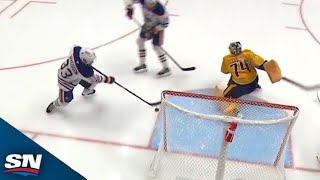 Viktor Arvidsson Scores His First As An Oiler Off Of Draisaitls Feed [upl. by Dudley987]