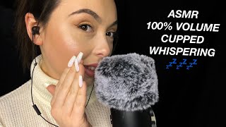 ASMR CLOSE CUPPED WHISPERING  100 VOLUME CLICKY MOUTH SOUNDS [upl. by Ahsets]