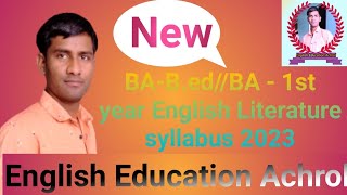 BABedBA 1st year English Literature syllabus 2023 [upl. by Simonsen]