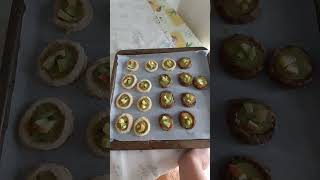 PREPARAZIONE CESTINI DI PASTA FROLLA MISTI E AL CACAO FARCITI CON CREMA DI PISTACCHIO KIWI E MELE E [upl. by Leary]