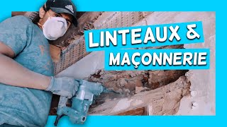 Poser et maçonner des linteaux de fenêtre et de porte 15 Rénovation Maison [upl. by Dylana]