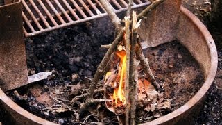 How to Make a Fire  Camping [upl. by Atnomed]