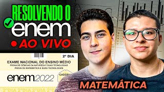 RESOLVENDO prova de MATEMÁTICA do ENEM AO VIVO  Enem na Prática [upl. by Ahsiadal]