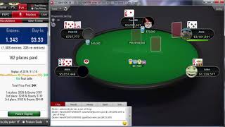 Replay quotBe My Girlquot PokerStars MicroMillions 49 33 PL 5Card Draw Progressive KO 4K Nov 15 2019 [upl. by Eidob]