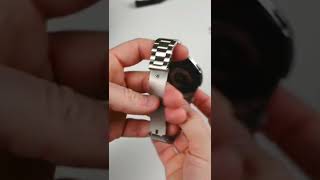 Trying on stainless steel straps for Samsung Galaxy Watch 4 Classic galaxywatch samsung [upl. by Epp]