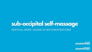 SubOccipital SelfMassage [upl. by Kcirdot]