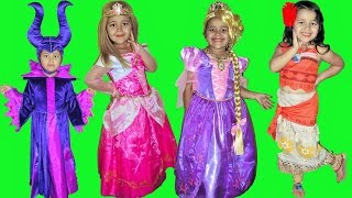 10 Halloween Costumes Disney Princess Aurora Moana Queen Elsa Maleficent Rapunzel [upl. by Ateekram]