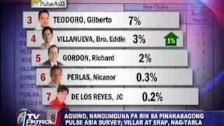 Estrada Binay climb in latest Pulse Asia survey [upl. by Chessa]