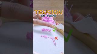 Dont Make These Yarn Tension Mistakes in Punch Needle punchneedle beginners shortvideo [upl. by Winola]