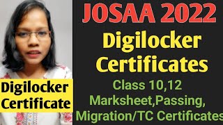 JOSAA 2022 🤔🧐Digilocker 1012 Marksheets are valid for Counselling [upl. by Arraeic]