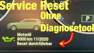 How do BMW all Service Reset zurücksetzen ohne Diagnosetool Kostenlos F10 F20 F30 F31 F33 F34 4k [upl. by Theadora60]