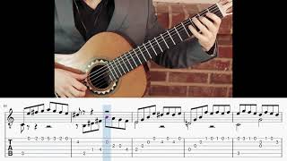 Etude in C Major Op 60 No 1 Guitar Tablature and Notation Play Along in HD [upl. by Nesaj]