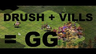 GANAR EN 10 MINUTOS Drush  Aldeanos GG Partida multijugador en Voobly AoE2 [upl. by Ardnuat]