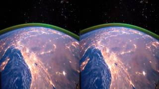 View of Earth From Space Station in HD 3D [upl. by Nallij]