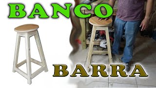 Banco De Madera Para Barra Rápido De Hacer [upl. by Ikir364]