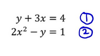 Simultaneous Equations Quadratic and Linear [upl. by Kcirdor472]