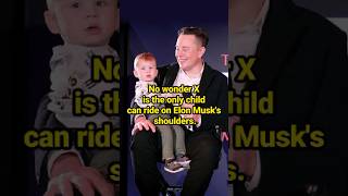 No wonder X is the only child can ride on Elon Musks shoulders celebrity ElonMusk [upl. by Dnama934]