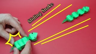 How to make a TOY Sliding SNAKE in 7 minutesOrigami TOY [upl. by Auop]