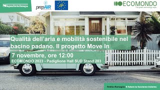 ECOMONDO 2023  Qualità dell’aria e mobilità sostenibile nel bacino padano Il progetto Move In [upl. by Aniaz676]