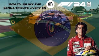 How to Unlock the Ayrton Senna Tribute McLaren Livery on F1 24 [upl. by Ahders]