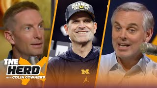 Jim Harbaughs legacy is cemented with Michigans CFP Championship talks NFL prospects  THE HERD [upl. by Niela159]