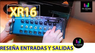 Behringer Xr16 Review Español  Especificaciones entradas y salidas XR12 XR18  Mezcladora digital [upl. by Yclehc]