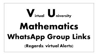 VU Math WhatsApp Group [upl. by Norvol419]