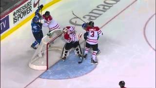 Mark Visentins Phoenix Coyotes prospect Amazing Save at 2012 IIHF World Juniors [upl. by Thomajan]