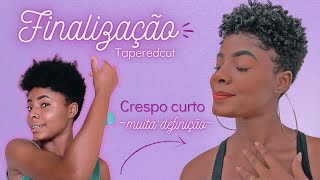 Finalização para cabelos crespo curto  Tapered Cut [upl. by Onitnerolf]