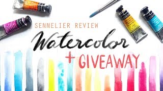 Review Sennelier Watercolor รีวิวสีน้ำเซเนลิเย่  แจกของจ้า by Freyaart [upl. by Ssyla]