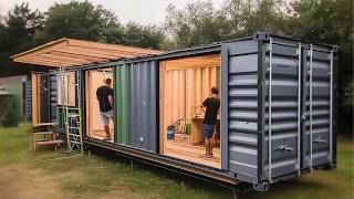 Man Builds Amazing DIY Container Home with Foldable Terrace  LowCost Housing PLAHOUSECONTAINER [upl. by Hinkel889]