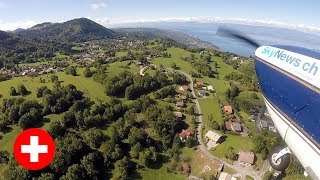 Scenic Flight Across Switzerland  in a Cessna 172XP [upl. by Buffy]