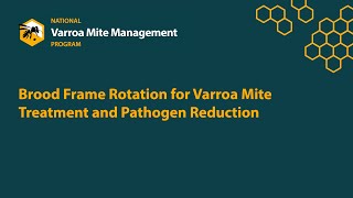 Brood Frame Rotation for Varroa Mite Treatment and Pathogen Reduction [upl. by Emili]