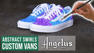 How to Paint on Canvas Vans  Abstract Swirls With Angelus Paint [upl. by Heigl]