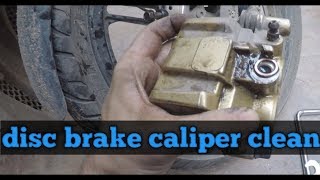 R15 disc brake caliper cleaning and overhauling [upl. by Mehitable648]