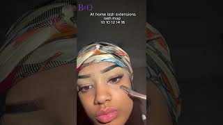 How to appLy diy lash extensions in 5 minutes  bampq lashes [upl. by Rodmann]