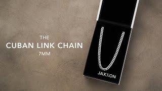 Mens Silver Cuban Chain  7mm  Mens Jewelry Unboxing  JAXXON [upl. by Hamimej]