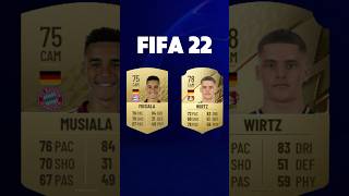 Musiala vs Wirtz rating Comparison  FIFA 22  EAFC 25  eafc25 fifaultimateteam futchampions [upl. by Pihc]