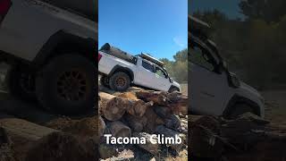 toyota Tacoma tests out clearance on 4x4 log obstacle climb 🪵 shorts tacoma trucks vehicles [upl. by Hanforrd]