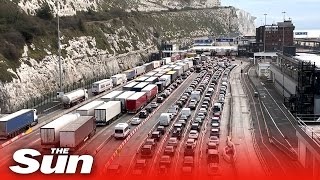 Easter Bank Holiday chaos Brits face two hour delays at Dover as millions head overseas for weekend [upl. by Roddie]