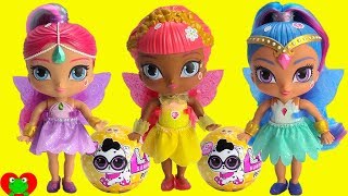 Shimmer and Shine Gets LOL Surprise Pets with Flower Sprites [upl. by Aicire]