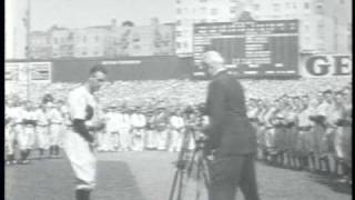 Movietone News 1939 Lou Gehrig Appreciation Day [upl. by Whallon755]