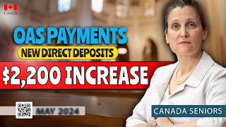 OAS Payments Increase New 2200 Direct Deposits For Canadian Seniors Aged 65 And Over [upl. by Lewan]