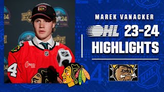 Marek Vanacker Brantford Bulldogs 202324 OHL Highlights [upl. by Mahseh979]