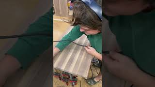 Gluing up a black walnut cutting board [upl. by Ehtiaf]