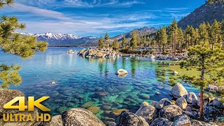 Sierra Nevada Mountain Scenic Drive Around Lake Tahoe 4K California and Nevada [upl. by Bethel703]