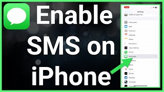 How To Turn On SMS On iPhone [upl. by Llertram]