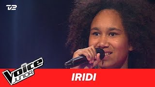 Iridi  quotFly me to the moonquot af Frank Sinatra  Blind 3  Voice Junior Danmark 2017 [upl. by Esoj]