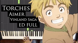 「Torches」 Aimer 『Vinland Saga』ED FULL Piano cover  Music sheet [upl. by Correy900]